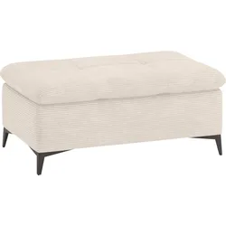 Hockerbank MR. COUCH "Haiti III", beige (stripes 8622 natur), B:118cm H:51cm T:66cm, Stripes (92% Polyester / 8% Nylon), Hocker, Polsterhocker, passend zu der Garnitur, wahlweise mit Kaltschaum
