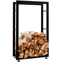 CLP Kaminholzständer Keri V2 Metall 25 x 60 x 100 cm Schwarz