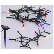 Spetebo Solar Draht Lichterkette - bunt / mehrfarbig - mit 50 LED