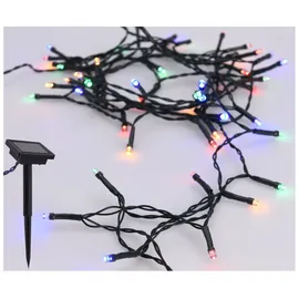 Spetebo Solar Draht Lichterkette - bunt / mehrfarbig - mit 50 LED