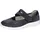 WALDLÄUFER Riemchenballerina WALDLÄUFER "K-IRA Soft", Damen, Gr. 7 (40,5), dunkelblau, Nubukleder, Textil, Veloursleder, unifarben, Schuhe Riemchenballerina, Schlupfschuh mit Klettriegel, Bequemschuh, K-Weite