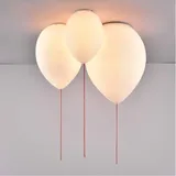 Weiße Ballon-Deckenleuchte Einfache schöne Deckenleuchte, ovales Glas Dekorativer Kronleuchter für Wohnzimmer, Schlafzimmer, Kinderzimmer, Jungen, Mädchen, mit 7W Glühbirne