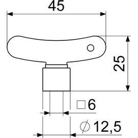 Schlösser Armaturen Schlösser Steckschlüssel 1/2'