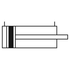 Riegler Kompaktzylinder, doppeltwirkend, IG, K-Ã ̃25, Hub 150, M5, ISO21287