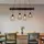 Spot-Light Pendellampe höhenverstellbar Esstischleuchte Hängelampe 4 flammig Holzlampe Landhaus Stil, verschiedene Gitterschirme, 4x E27, Lxh 90x150 cm