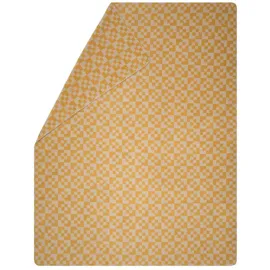 David Fussenegger Savona 'Geflecht' Kuscheldecke 150 x 200 cm Gelb/Gold