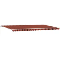 VidaXL Einziehbare Markise Gestreift Rot-Orange gestreift 600 × 300