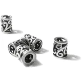 Windalf Mini Bartperle Haarperle Roya 6 mm Stück 925 Sterling-Silber Spiralen Haarschmuck