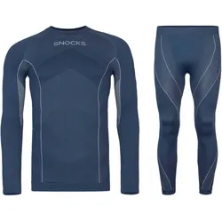 THERMOUNTERWÄSCHE HERREN MIT DAUMENLOCH BLAU 2XL