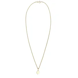 ELLI PREMIUM Halskette mit Anhänger Kleeblatt Glücksbringer Talisman 585 Gelbgold