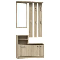 Topeshop Garderoben-Set Traumgarderobe: Kleiderschrank, Garderobenständer & Spiegel