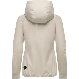 Ragwear Wasserdichte und atmungsaktive Damen Übergangsjacke leichte kurze Funktionsjacke mit Kapuze Dizzie Tech YOUMODO Bone025 Gr. XXL (44), bone, Obermaterial: 100% Polyester.