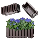 Kadax Balkonkasten 40 x 18 x 16,5 cm Braun