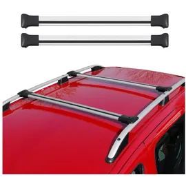 Omtec Dachträger Gepäckträger für VW Caddy 2003-2020 Relingträger Aluminium Grau 2x