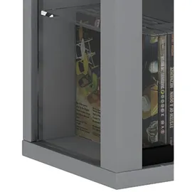 VCM Wandvitrine Vitrosa Maxi 59 x 18 x 114 cm Silber