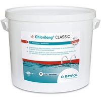 BAYROL e-Chlorilong® CLASSIC – langsamlösliche 200 g Chlortabletten zur Dauerdesinfektion - Aktivchlorgehalt 92 % - alle Filterarten - kalkfrei & pH-neutral - hygienisch reines Poolwasser - 10 kg