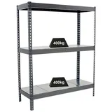 Proregal Schwerlastregal Metall 200x120x75 cm grau