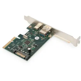 Digitus PCIe Karte, USB 3.1 Gen 2 Controllerkarte USB-A, USB-C & 1x Typ-A) - 10 Gbit/s - Chipsatz ASM1142