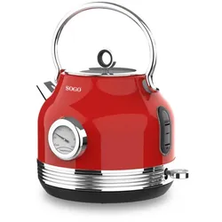 SOGO Wasserkocher Wasser 1,8L Retro Rot-2200W