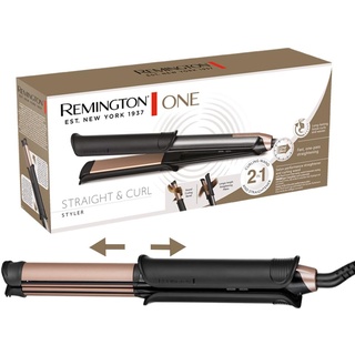 Remington S6077 ONE STRAIGHT & CURLY STYLER Glätteisen, Beschichtung: Keramik