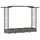 vidaXL Hochbeet mit Rankgitter und Dach 207 x 40 x 126 cm Hellgrau