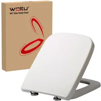 Woltu Toilettendeckel, WC Sitz Toilettensitz mit Absenkautomatik, Fast Fix/Schnellbefestigung,