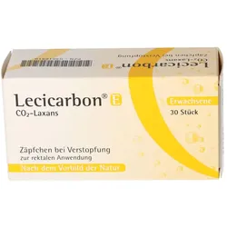 Lecicarbon E CO2-Laxans für Erwachsene 30 St Erwachsenen-Suppositorien