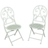 Gravidus Gartenstuhl 40 x 40 x 93 cm weiß 2 St.