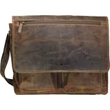 GREENBURRY Vintage Messenger Leder 35 cm brown