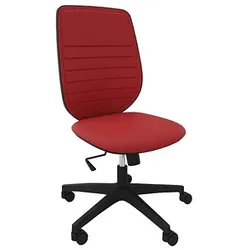 Quadrifoglio Bürostuhl Okay Stoff rot, Gestell schwarz