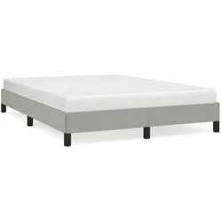 vidaXL Bettgestell ohne Matratze Hellgrau 140x200 cm Stoff