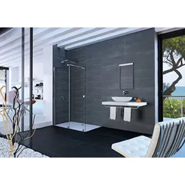 Hüppe Xtensa pure Walk-In Gleittür Typ 1200 links, - Black Edition