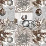 KEVKUS Wachstuch Tischdecke Meterware Weihnachten K848-3 Größe wählbar in eckig rund oval (140 x 200 cm oval)