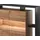 vente-unique 4-türige Kommode mit 4 Nischen und LED-Beleuchtung - Natürliches Licht und Anthrazit - IDESIA
