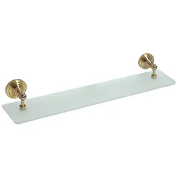 Brillantbad BETRO BRONZE Glasablage Messing Glas Bronze 600x87x120 mm für Bad & Küche >> zum Bohren