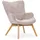 s-style möbel Loungesessel Lenari Cordstoff 71 x 96 x 86 cm Puderrosa