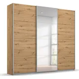 Rauch Schwebetürenschrank Koluna, mit Spiegel, inkl. 2 Innenschubladen sowie extra Böden, braun