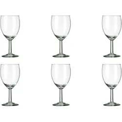 Royal Leerdam 6 x Weingläser, Rotweingläser, Glas, transparent, 29cl