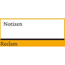 Reclam Philipp Jun. Notizbuch Reclam blanko A6 Orange