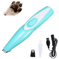 Elektrischer Haustier Rasierer, USB Kabellose Kleine Haarschneider, 2-Gang Schermaschine für Hunde Katzen Pfote Ohren Augen Gesicht Haarpflege