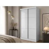 beautysofa Schwebetürenschrank VIVA 120 x 216 x 61 cm Weiß