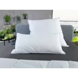 Haeussling Federkissen »Häussling Select - Made in Green«, Füllung: weiße neue Gänsedaunen- und federn, Bezug: 100% Baumwolle, (1 St.), hochwertiges Daunenprodukt weiß B:80cm L:80cm,