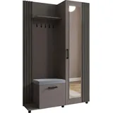 WFL GROUP Linaro Sitzbank 137x207x42 cm Grau