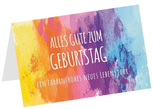 Geburtstagskarte »Alles Gute zum Geburtstag Farbenfroh«, LUMA KARTENEDITION, 17.5x11.5 cm