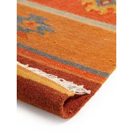 benuta Pure Handgewebter Kelim Zohra - Multicolor 160x230 cm - Wolle handgewebt - Rechteckig & im Style: Kelim, Traditionell, Ethno-Style, Natural Living - Pflegeleicht für Wohnzimmer Schlafzimmer