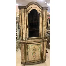 Casa Padrino Eckschrank Vintage 95 x 65 x 200 cm Mehrfarbig