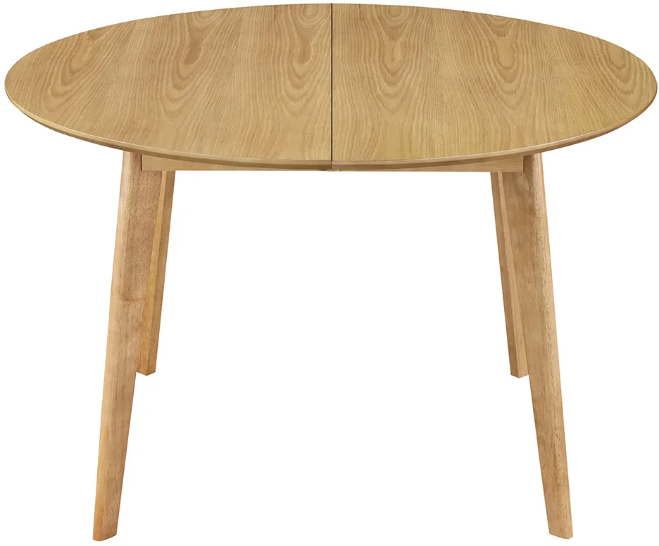 Table à manger ronde extensible finition chêne L120-150 cm LEENA