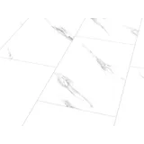 Check Click-Vinyl CHECK One Alsberg Marmor Hochglanz-Fliese XL inkl. Trittschall -1m2 - Weiß