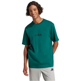 adidas Essentials Linear Single Jersey Tee Collegiate Green/Black S