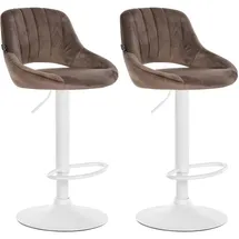 CLP Barhocker Milet 85 x 47 x 48 cm Braun/Weiß